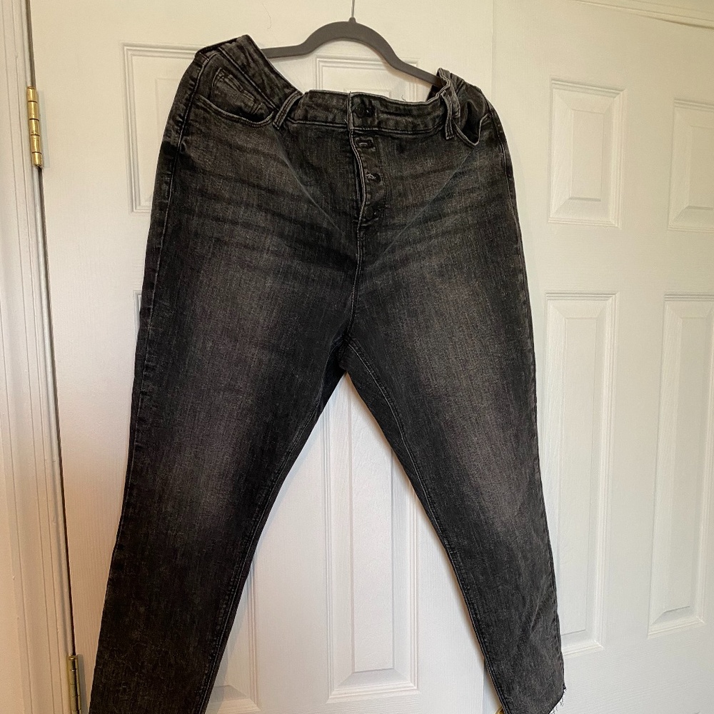 Ash black high waist rockstar skinny denim jeans